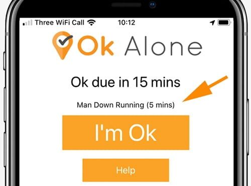 man down running on an iphone