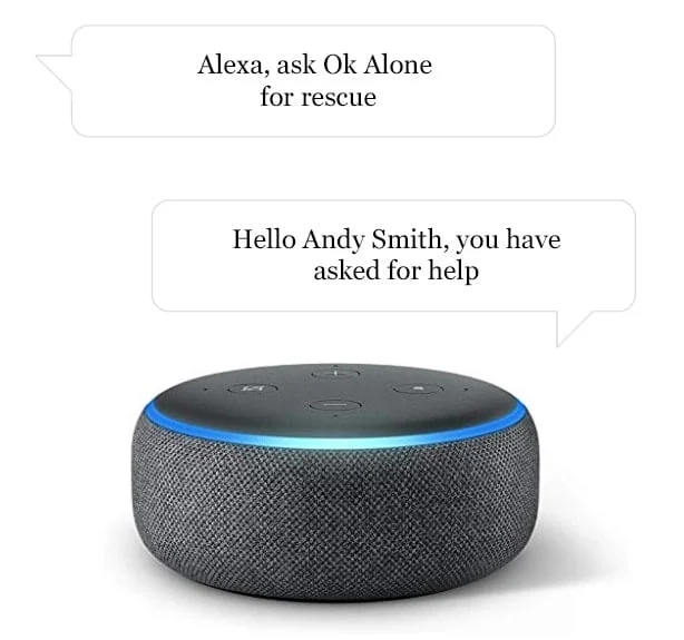 How to get get help as a lone worker status with Alexa and Ok Alone