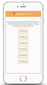 Use the high risk check-in option for difficult situations with more frequent check-in options.