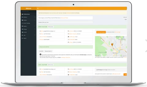 Ok ALone lone working app and system