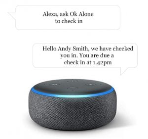 How to check in as a lone worker with Alexa and Ok Alone