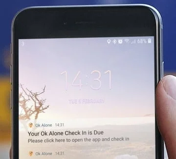 Lone Worker App check in due