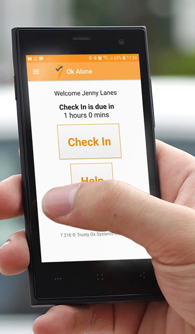 Press the Help button on our lone worker app to request help