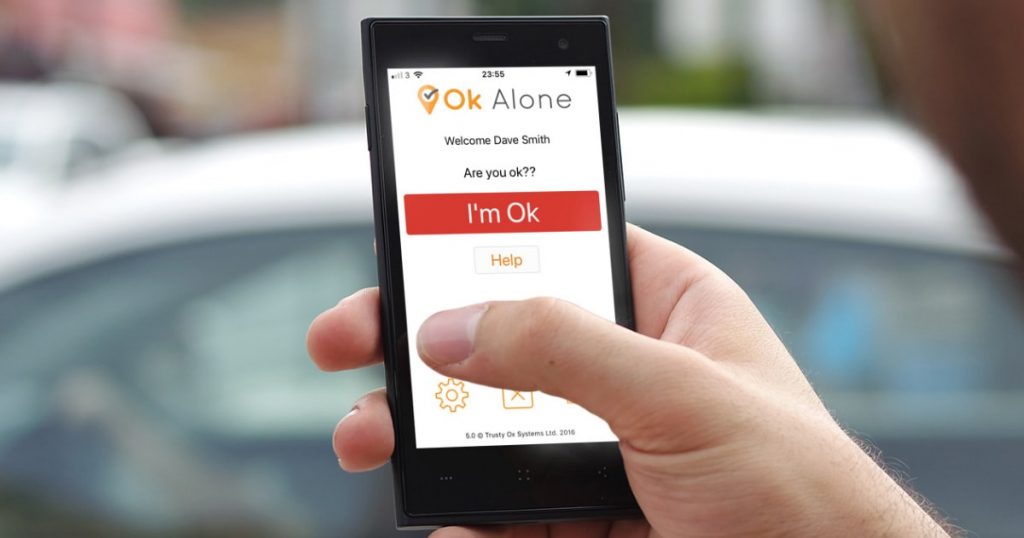 Request help with the ok alone lone worker app