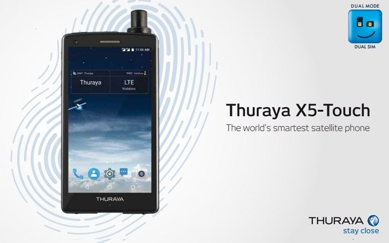 The Thuraya X-5 Touch Satellite Phone works with Ok Alone for your lone workers