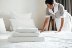 Female hotel lone worker