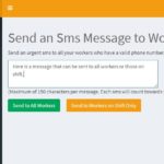 Send an sms to all lone workers