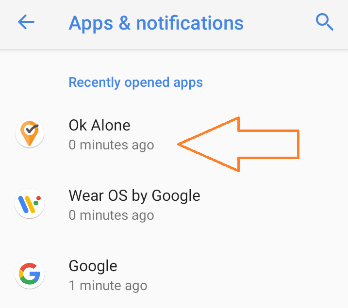 Select Ok Alone in the App Settings