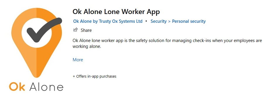 Lone worker app for Windows