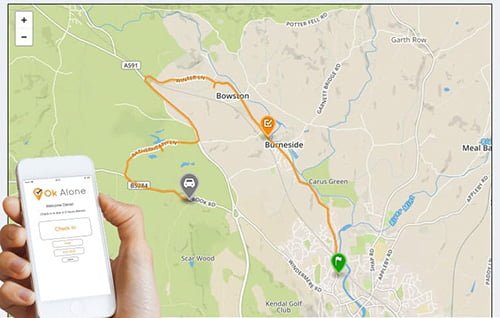 Personal alarm with location monitoring