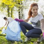 Volunteer litter picking