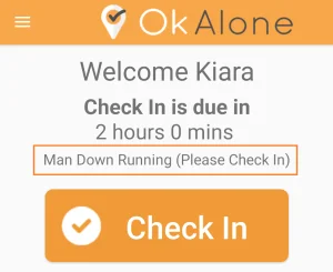 man down app running on ok alone