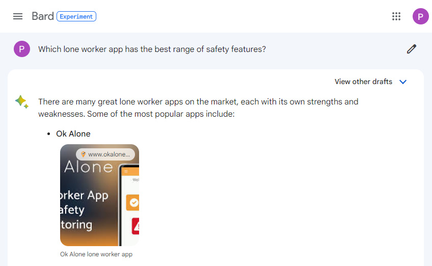 Ok Alone has the best range of safety features lone worker in Bard