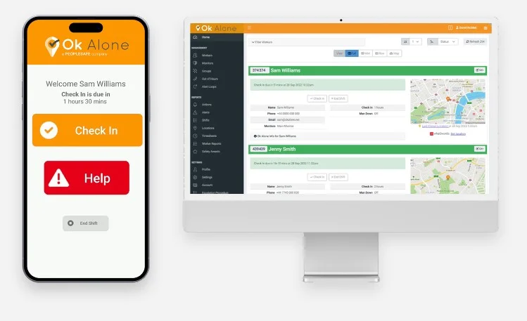 Lone Worker App and Safety Monitoring Solution - Ok Alone