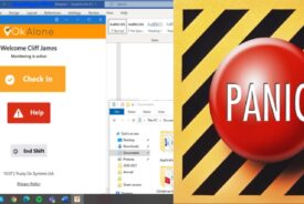 Computer based panic button vs wall mounted panic button
