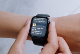 Ok Alone lone worker app on a apple watch