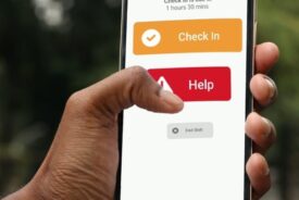 Holding a lone worker app