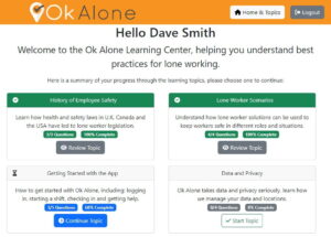 learning center for lone woker onboarding