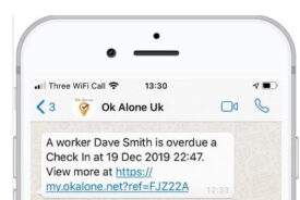 Monitors can get lone worker alerts in WhatsApp