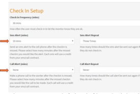 SMS and phone call reminder settings for Workers step 2