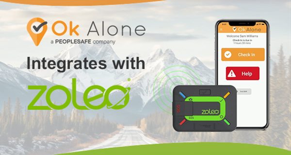 Ok Alone integrates with Zoleo to provide lone worker protection